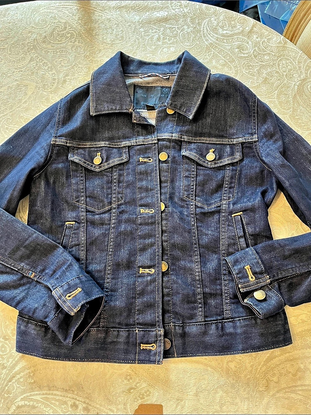 Patagonia Iron Clad Denim Jacket Women'Small Size Small